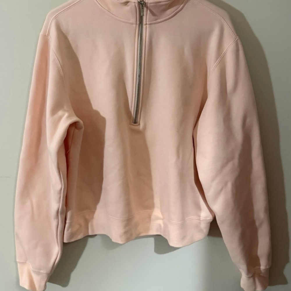 Fabletics Light Pink Half-Zip Sweater - image 2